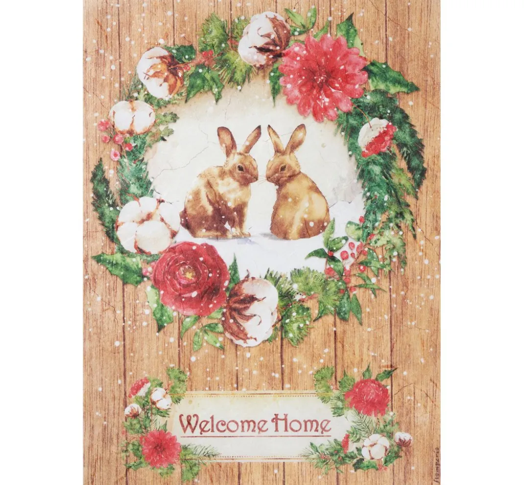 Stamperia Decoupage|Seidenpapier & Strohseide>Motiv-Strohseide "Welcome Home"