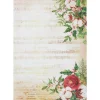 Stamperia Decoupage|Seidenpapier & Strohseide>Motiv-Strohseide "Winter Symphony"