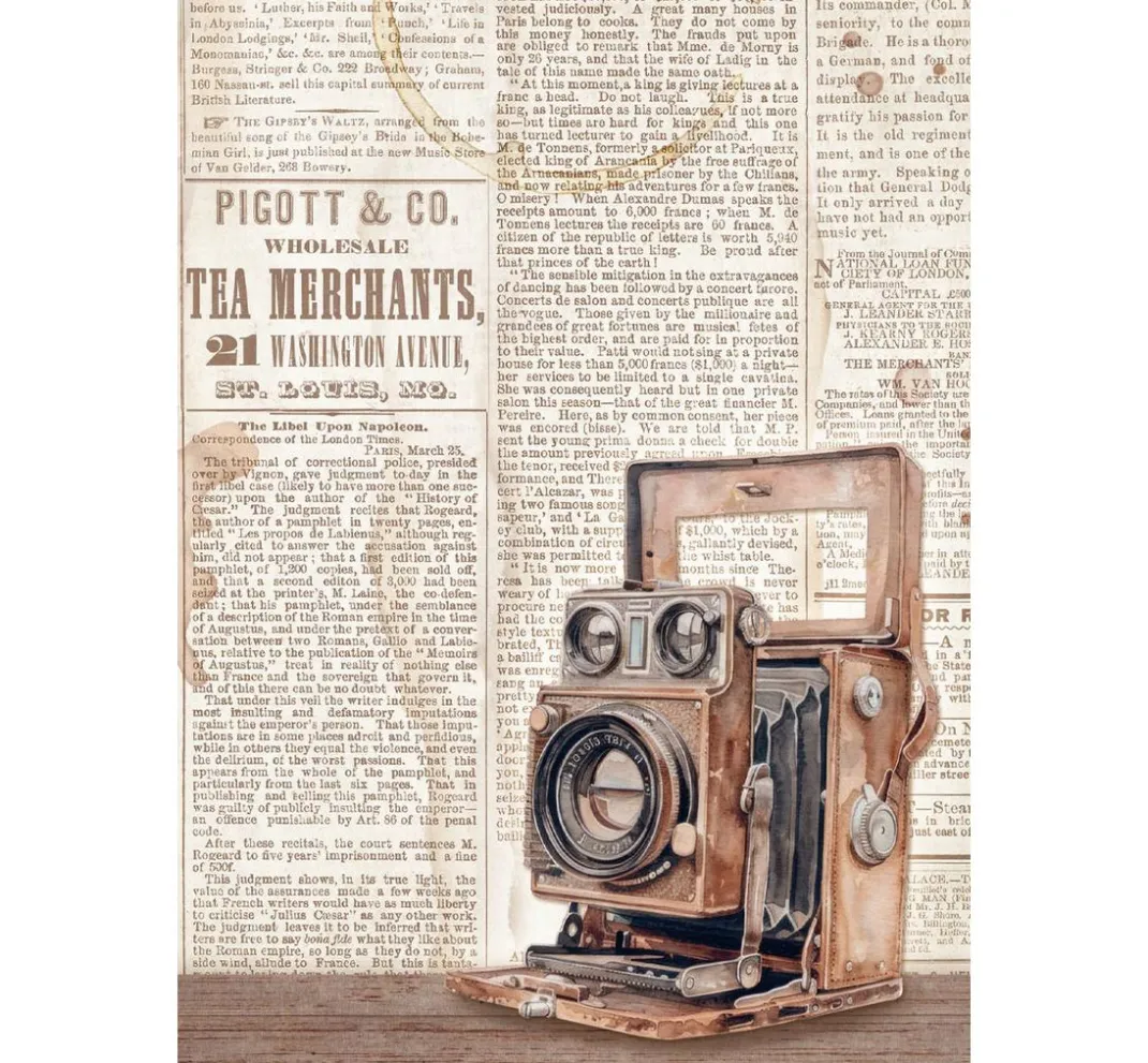 Stamperia Decoupage|Seidenpapier & Strohseide>Motiv-Strohseiden Sortiment "Quiet Days"