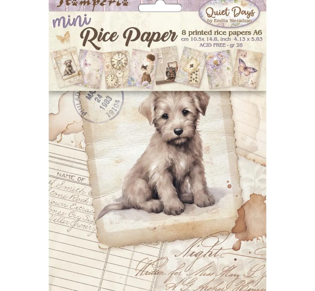 Stamperia Decoupage|Seidenpapier & Strohseide>Motiv-Strohseiden Sortiment "Quiet Days"