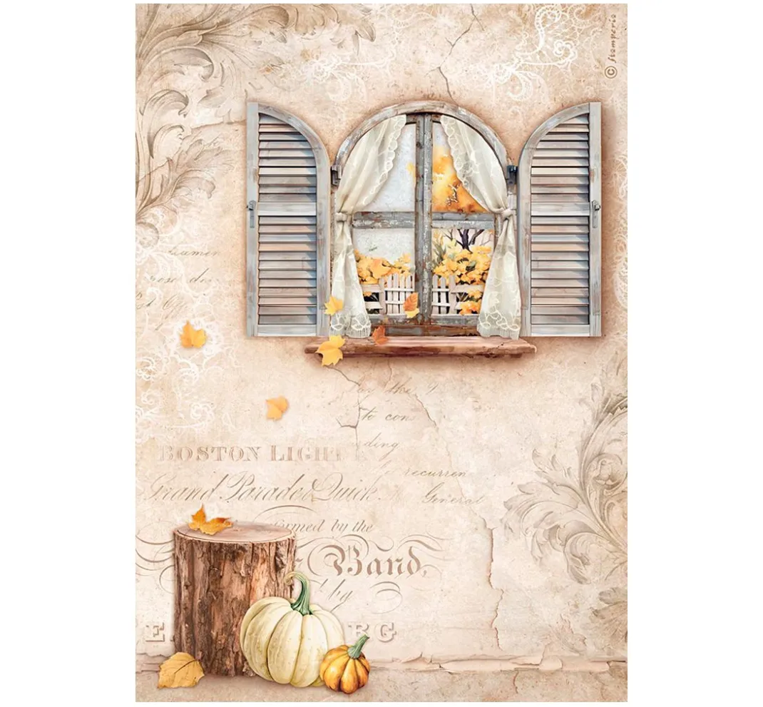 Stamperia Decoupage|Seidenpapier & Strohseide>Motiv-Strohseiden Sortiment "Golden Harmony"