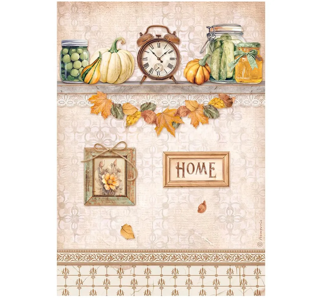 Stamperia Decoupage|Seidenpapier & Strohseide>Motiv-Strohseiden Sortiment "Golden Harmony"
