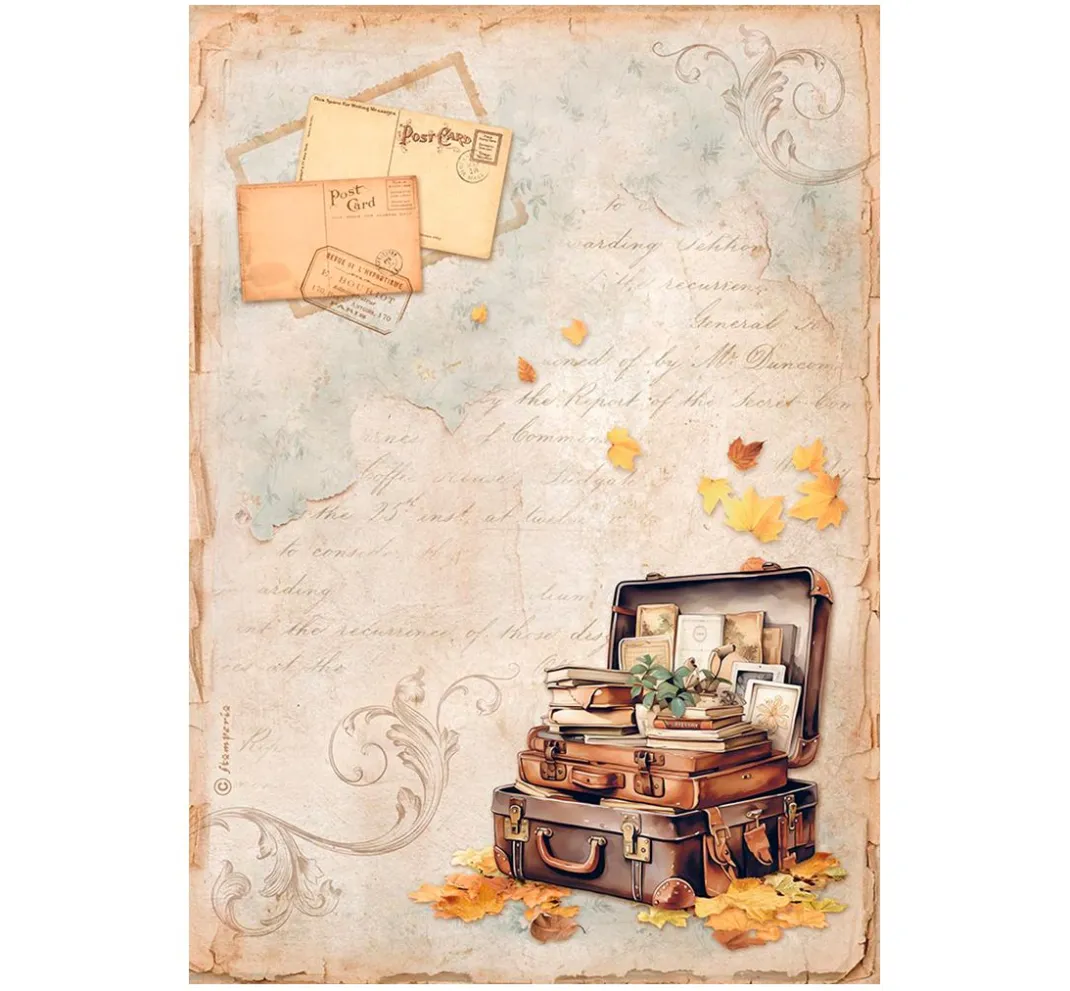 Stamperia Decoupage|Seidenpapier & Strohseide>Motiv-Strohseiden Sortiment "Golden Harmony"
