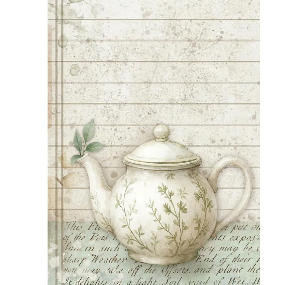 Stamperia Decoupage|Seidenpapier & Strohseide>Motiv-Strohseiden Sortiment "Herbarium Silvae", 8er Set