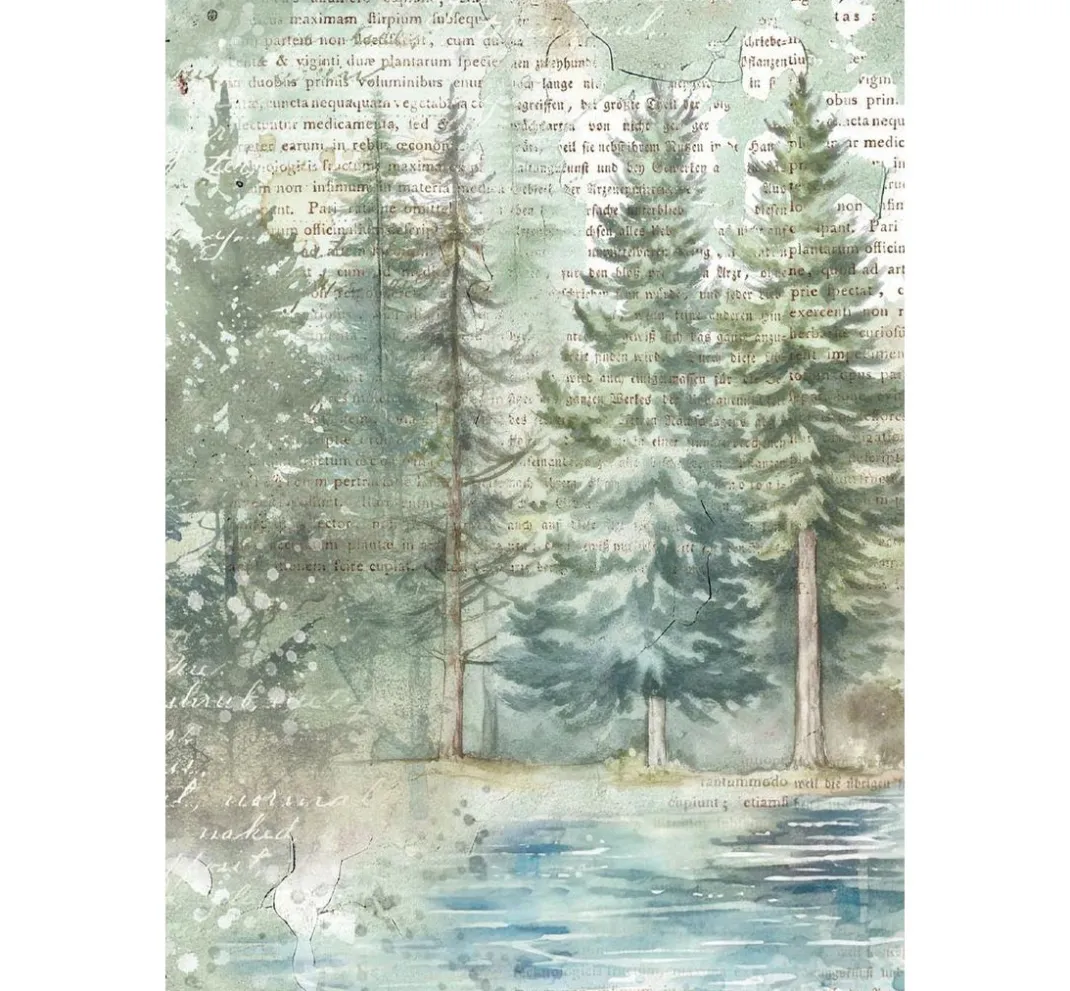Stamperia Decoupage|Seidenpapier & Strohseide>Motiv-Strohseiden Sortiment "Herbarium Silvae", 8er Set