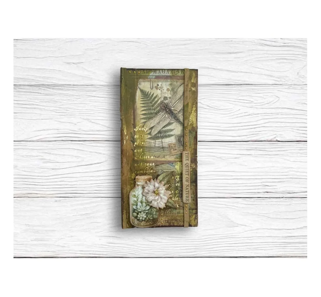 Stamperia Decoupage|Seidenpapier & Strohseide>Motiv-Strohseiden Sortiment "Herbarium Silvae", 6er-Set