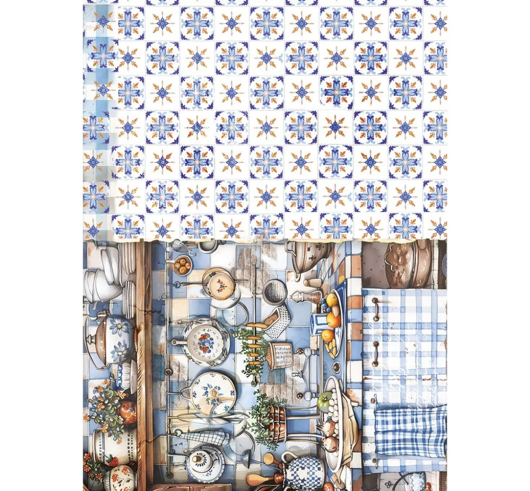 Ciao Bella Decoupage|Seidenpapier & Strohseide>Motiv-Strohseiden Sortiment "Cookbook", 8er-Set