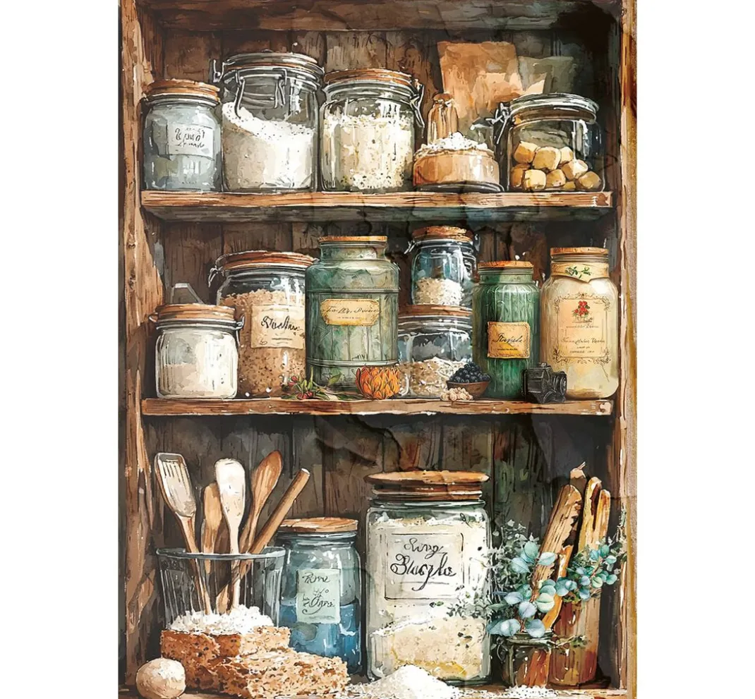 Ciao Bella Decoupage|Seidenpapier & Strohseide>Motiv-Strohseiden Sortiment "Cookbook", 8er-Set