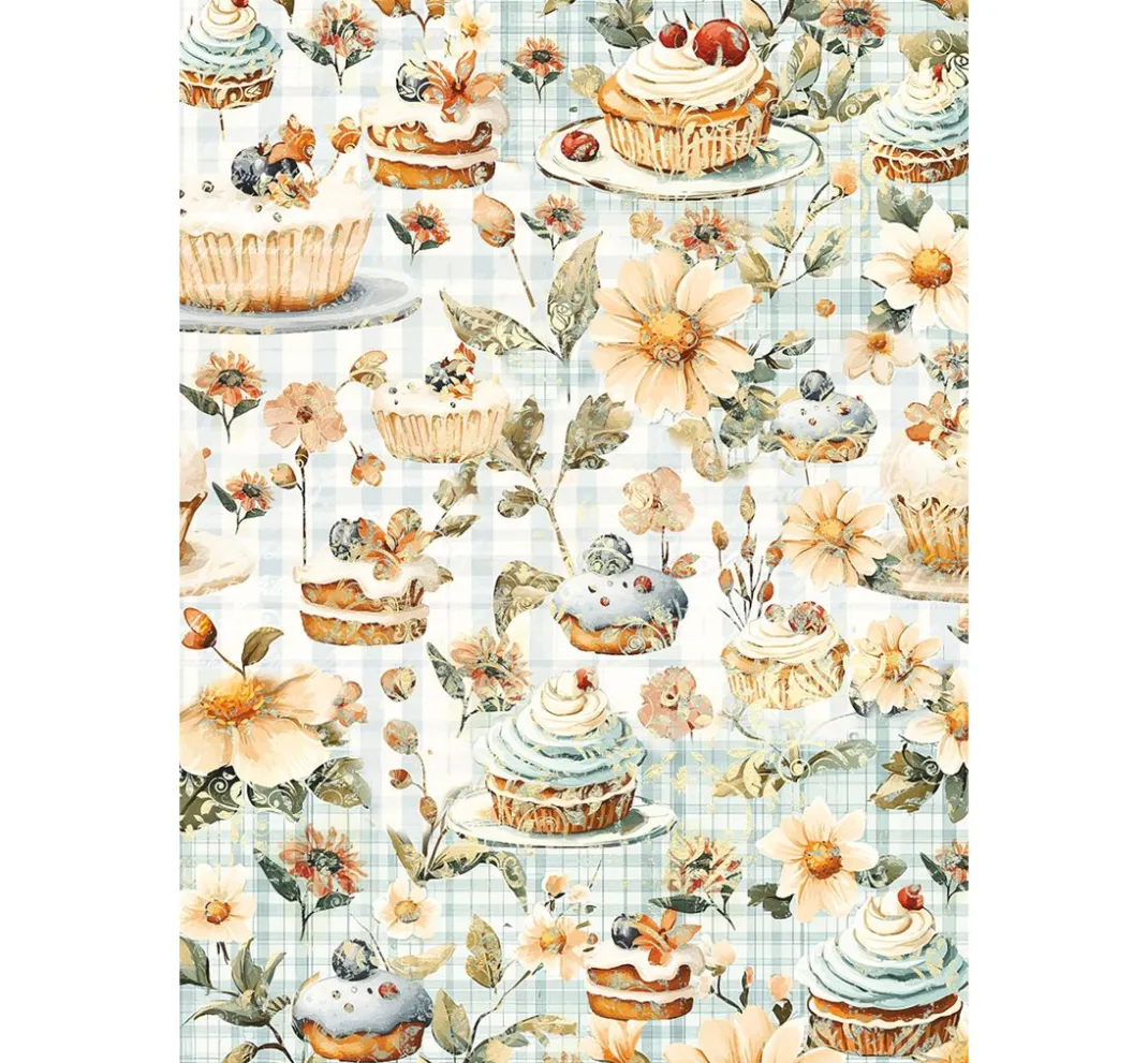 Ciao Bella Decoupage|Seidenpapier & Strohseide>Motiv-Strohseiden Sortiment "Cookbook", 8er-Set
