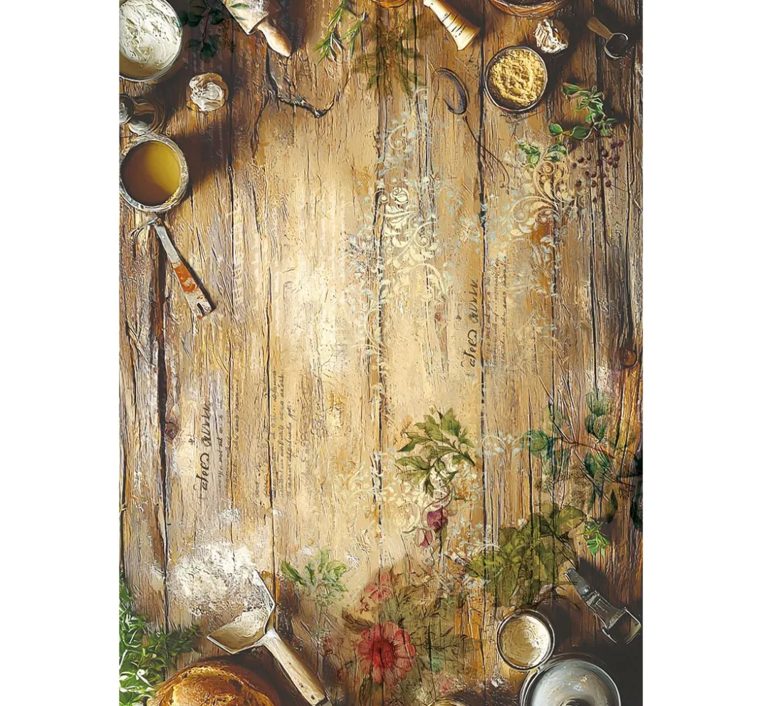 Ciao Bella Decoupage|Seidenpapier & Strohseide>Motiv-Strohseiden Sortiment "Cookbook", 8er-Set
