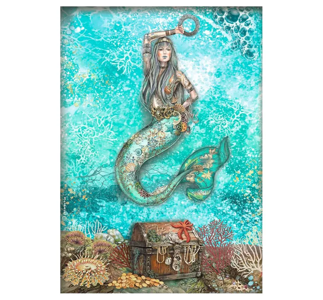 Stamperia Decoupage|Seidenpapier & Strohseide>Motiv-Strohseiden Sortiment "Songs of the Sea"
