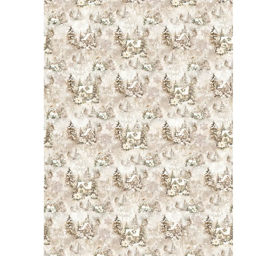 Ciao Bella Decoupage|Seidenpapier & Strohseide>Motiv-Strohseiden Sortiment "Winter Season", 8er-Set