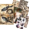 Ciao Bella Decoupage|Seidenpapier & Strohseide>Motiv-Strohseiden Sortiment "Dark Akademia", 8er-Set