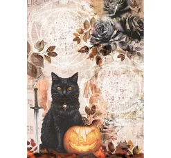 Ciao Bella Decoupage|Seidenpapier & Strohseide>Motiv-Strohseiden Sortiment "Dark Akademia", 8er-Set