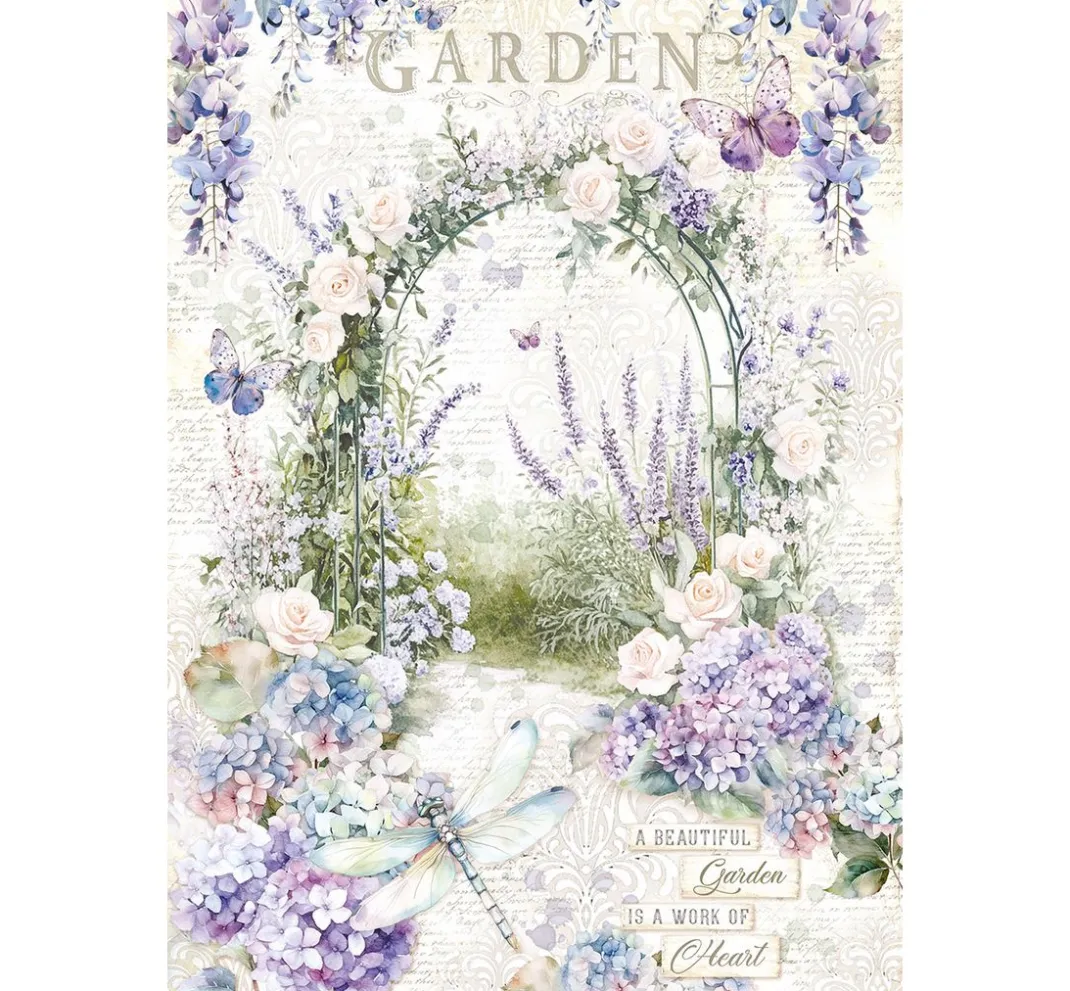 Ciao Bella Decoupage|Seidenpapier & Strohseide>Motiv-Strohseiden Sortiment "Secret Garden", 8er-Set