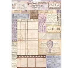 Stamperia Decoupage|Seidenpapier & Strohseide>Motiv-Strohseiden Sortiment "Quiet Days"