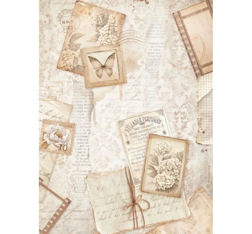 Stamperia Decoupage|Seidenpapier & Strohseide>Motiv-Strohseiden Sortiment "Quiet Days"