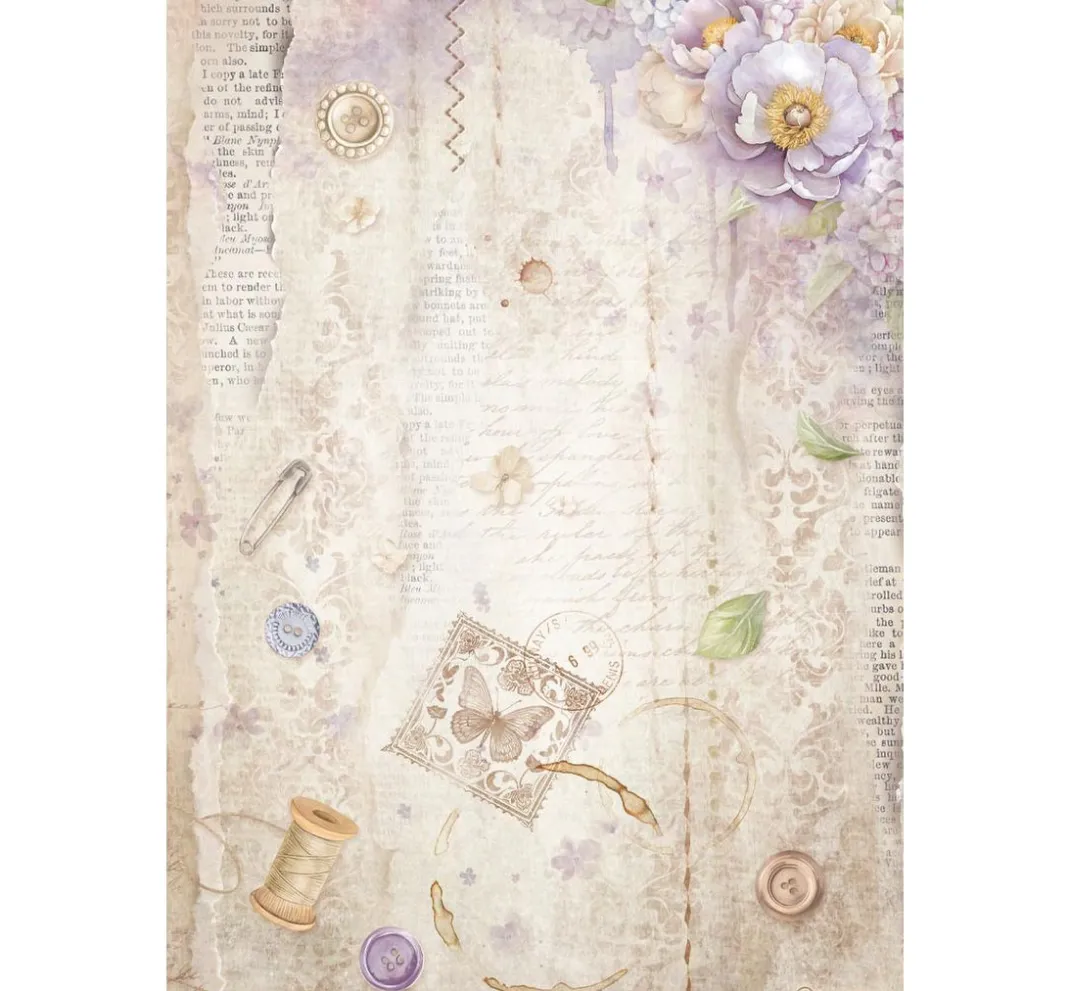 Stamperia Decoupage|Seidenpapier & Strohseide>Motiv-Strohseiden Sortiment "Quiet Days"