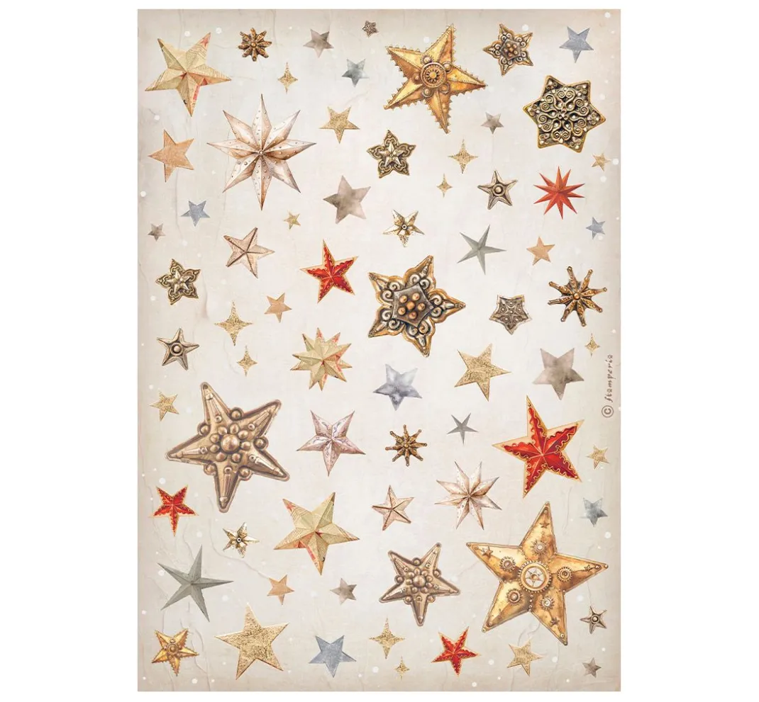 Stamperia Decoupage|Seidenpapier & Strohseide>Motiv-Strohseiden Sortiment "Gear up for Christmas"