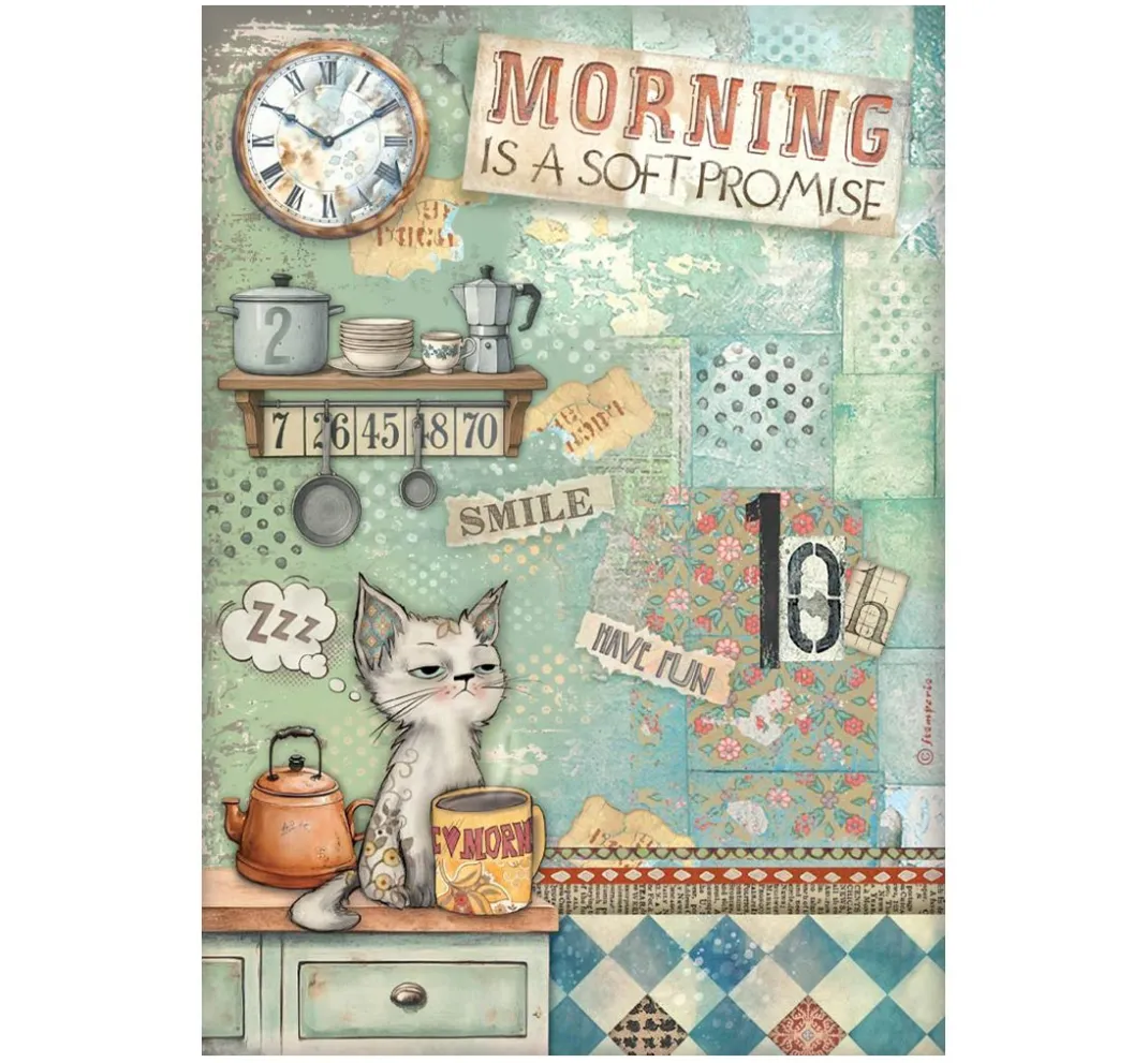 Stamperia Decoupage|Seidenpapier & Strohseide>Motiv-Strohseiden Sortiment "Furry Friends"
