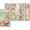 Stamperia Decoupage|Seidenpapier & Strohseide>Motiv-Strohseiden Sortiment "House of Roses", 6er-Set