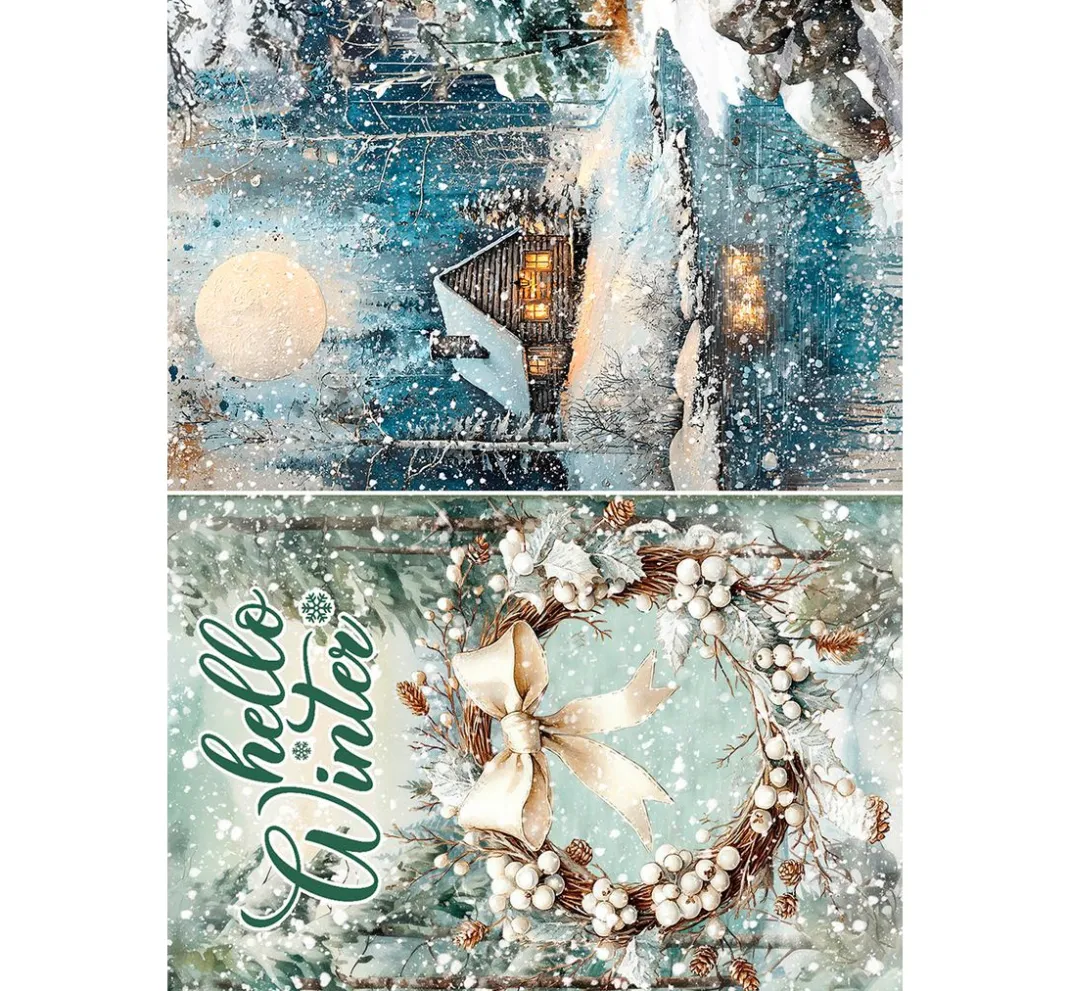 Ciao Bella Seidenpapier & Strohseide|Decoupage>Motiv-Strohseiden Sortiment "Forest Tales", 8er-Set