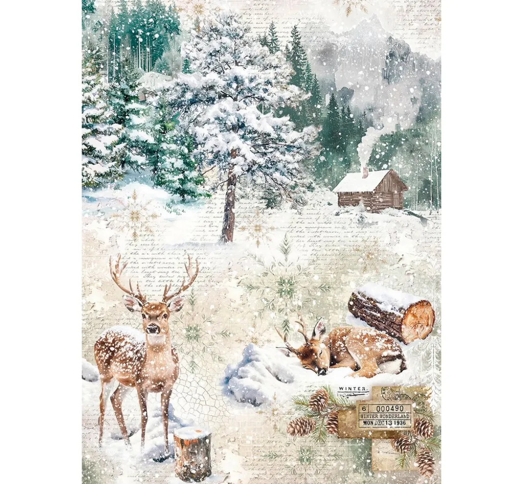 Ciao Bella Seidenpapier & Strohseide|Decoupage>Motiv-Strohseiden Sortiment "Forest Tales", 8er-Set