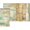 Stamperia Decoupage|Seidenpapier & Strohseide>Motiv-Strohseiden Sortiment "Around the World", 6er-Set