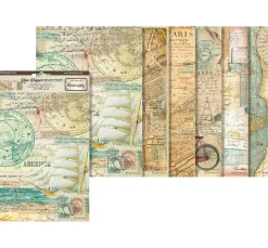 Stamperia Decoupage|Seidenpapier & Strohseide>Motiv-Strohseiden Sortiment "Around the World", 6er-Set