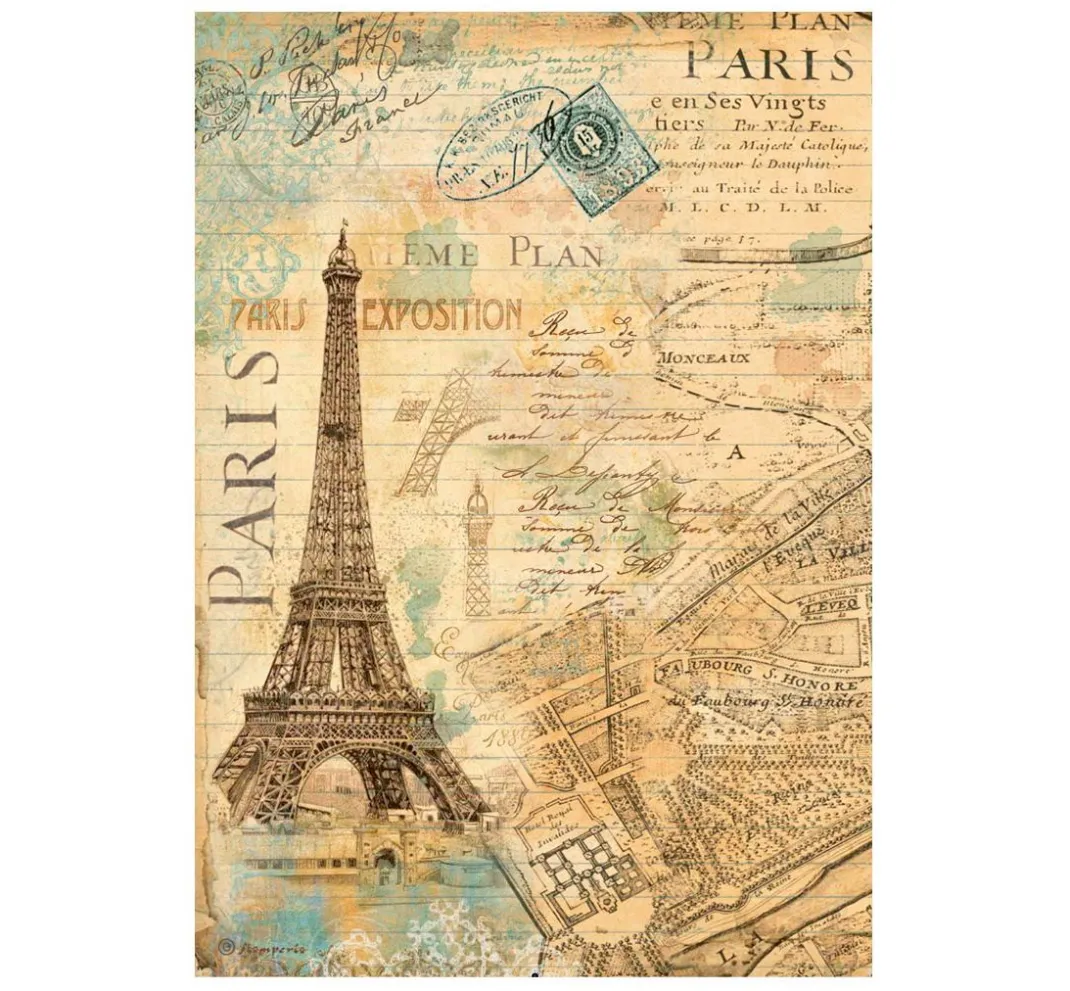 Stamperia Decoupage|Seidenpapier & Strohseide>Motiv-Strohseiden Sortiment "Around the World", 6er-Set