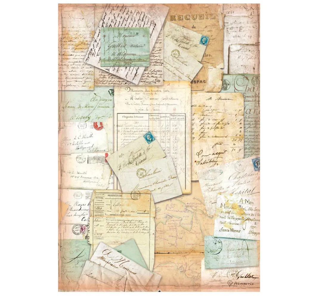 Stamperia Decoupage|Seidenpapier & Strohseide>Motiv-Strohseiden Sortiment "Around the World", 6er-Set