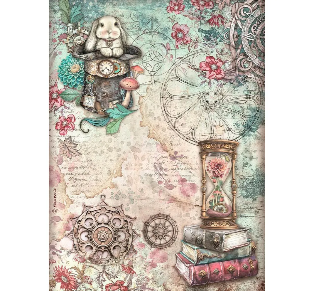 Stamperia Decoupage|Seidenpapier & Strohseide>Motiv-Strohseiden Sortiment "Master of Magic"
