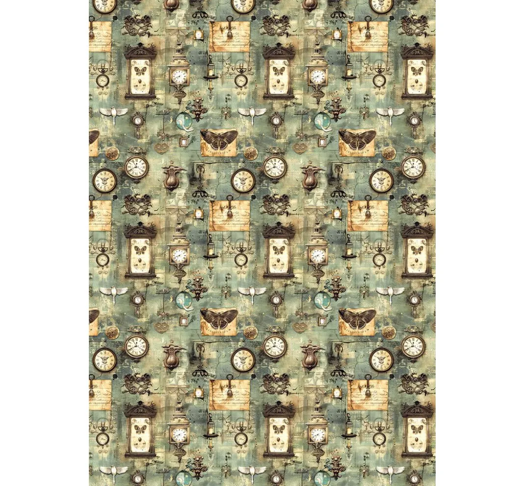 Ciao Bella Decoupage|Seidenpapier & Strohseide>Motiv-Strohseiden-Sortiment "Cabinet of Curiosities", 4er-Set