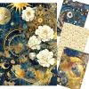 Ciao Bella Decoupage|Seidenpapier & Strohseide>Motiv-Strohseiden-Sortiment "Celestial", 4er-Set