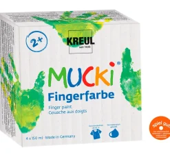 Kinder Kreul Kinder Fingerfarbe|Fingerfarbe>MUCKI Fingerfarbe, 4er-Set, à 150 ml