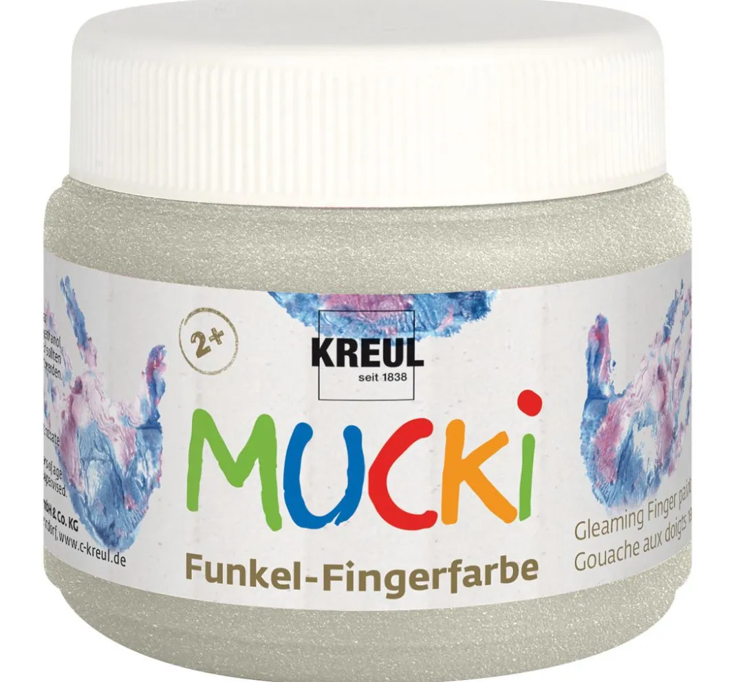 Kinder Kreul Kinder Fingerfarbe|Fingerfarbe>MUCKI Funkel-Fingerfarbe, 4er-Set