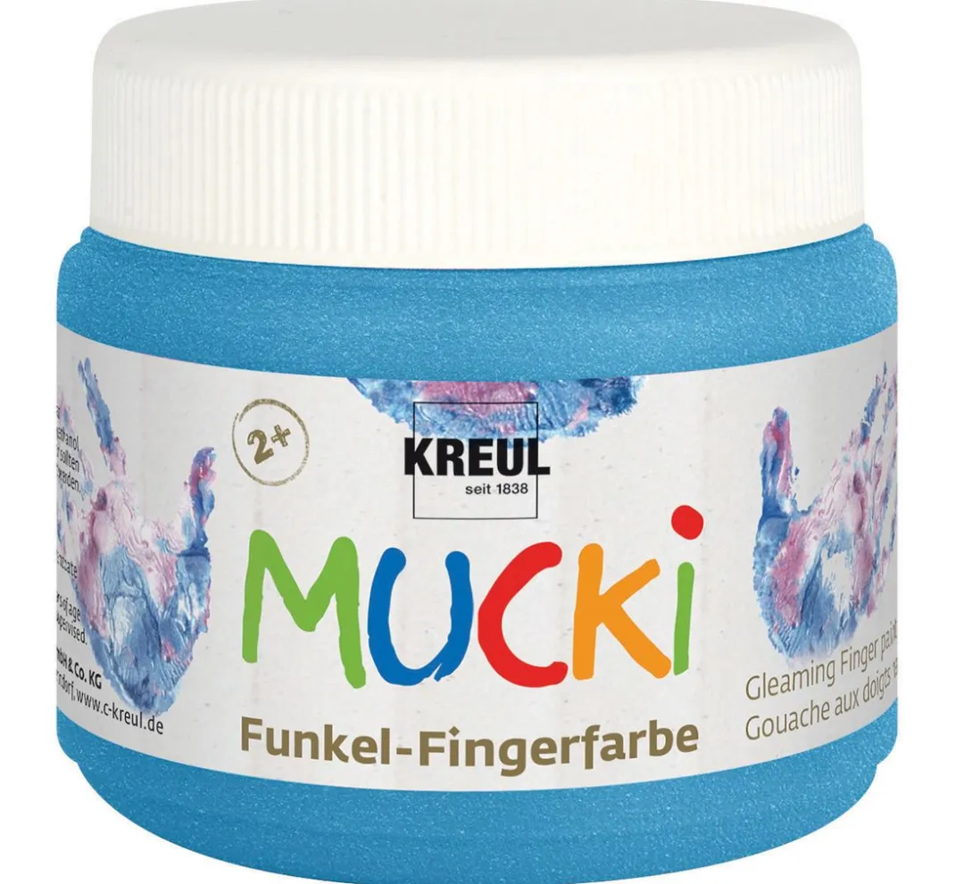Kinder Kreul Kinder Fingerfarbe|Fingerfarbe>MUCKI Funkel-Fingerfarbe, 6er-Set