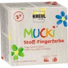 Kinder Kreul Kinder Fingerfarbe|Textilfarbe>MUCKI Stoff-Fingerfarbe, 4er-Set