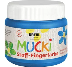 Kinder Kreul Kinder Fingerfarbe|Textilfarbe>MUCKI Stoff-Fingerfarbe, 6er-Set