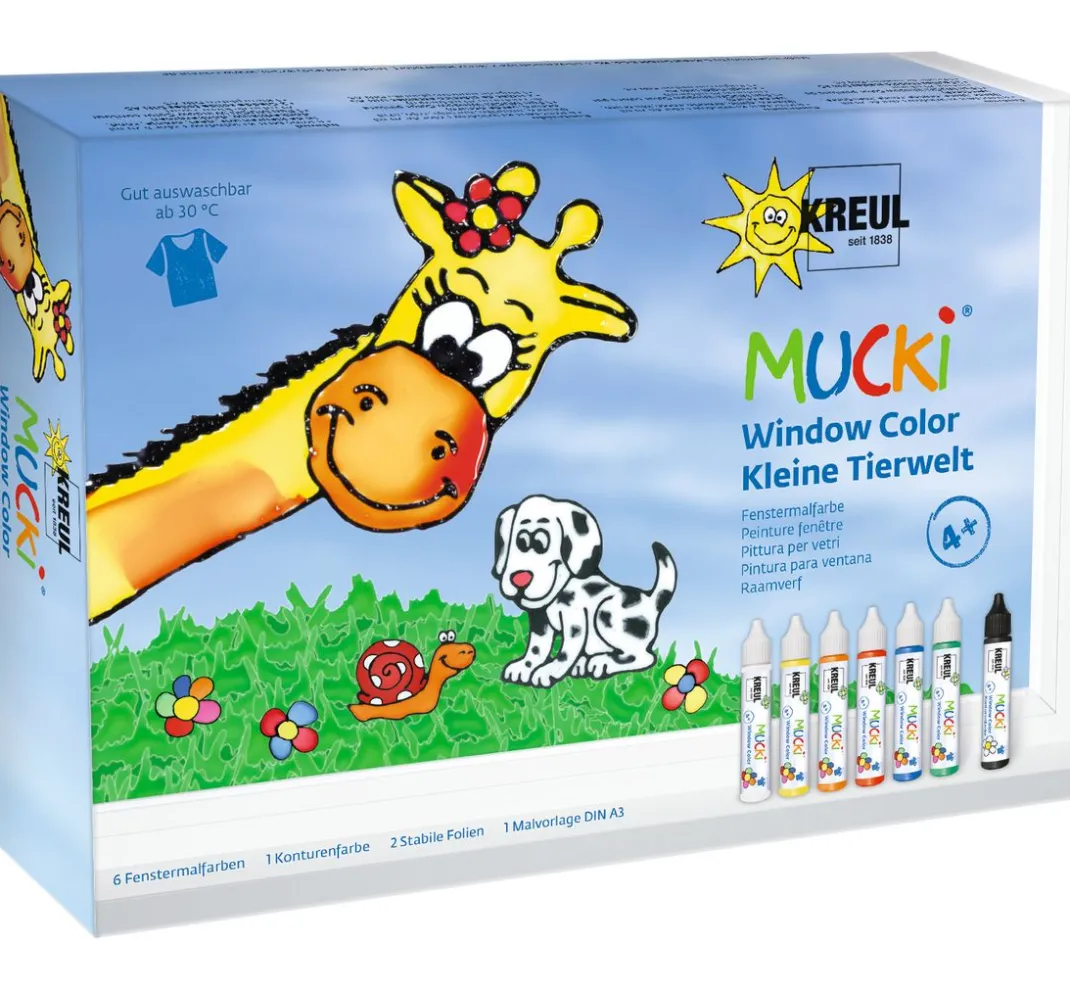 Kinder Kreul Kinder Window Color|Window Color>MUCKI Window Color Set Kleine Tierwelt, 7er Set