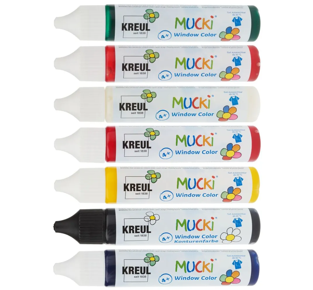 Kinder Kreul Kinder Window Color|Window Color>MUCKI Window Color Set Kleine Tierwelt, 7er Set