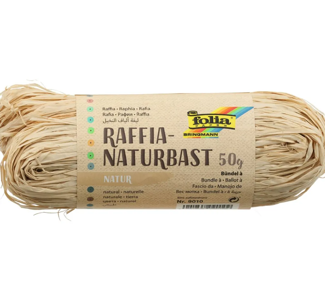 folia Zubehör|Naturmaterialien>Naturbast, naturfarben