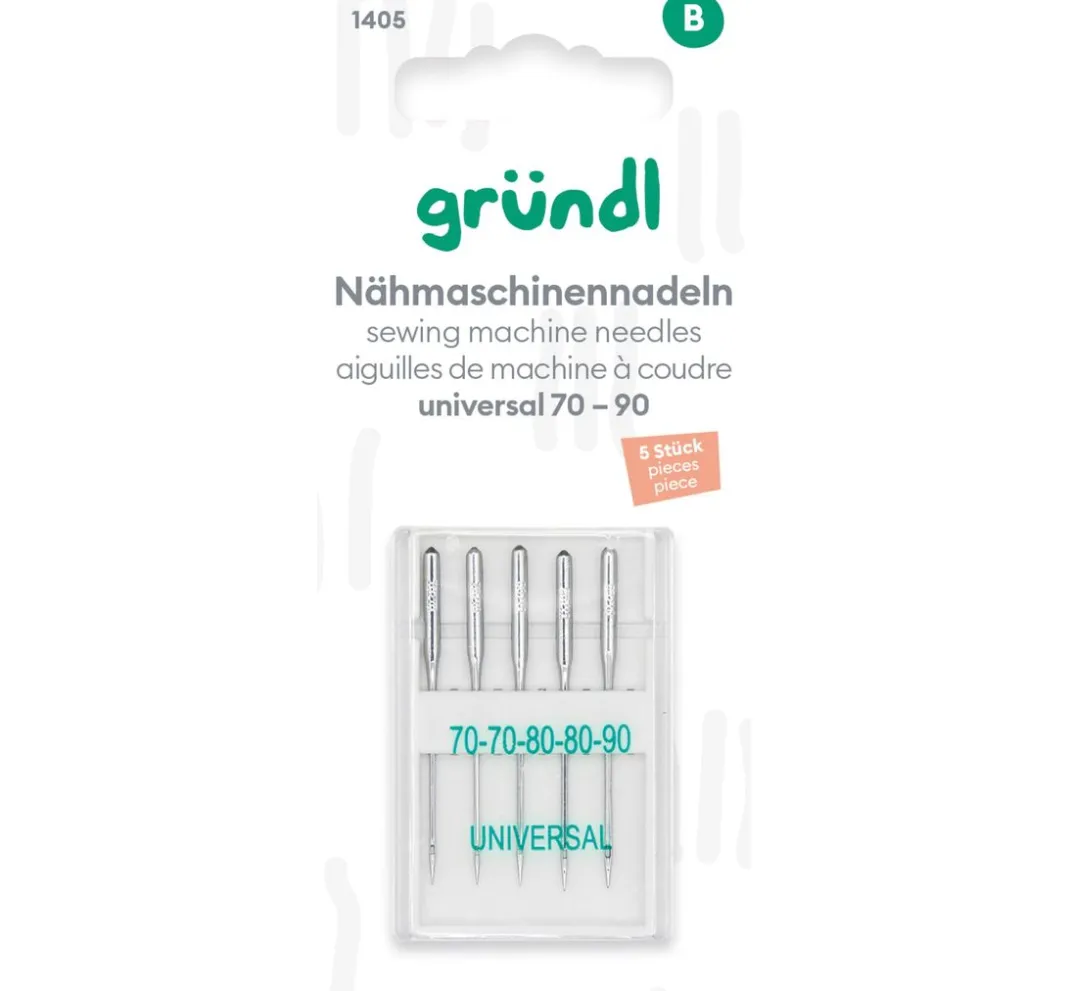 gründl Patchwork|Nadeln>Nähmaschinennadeln Universal, No. 70 - 90