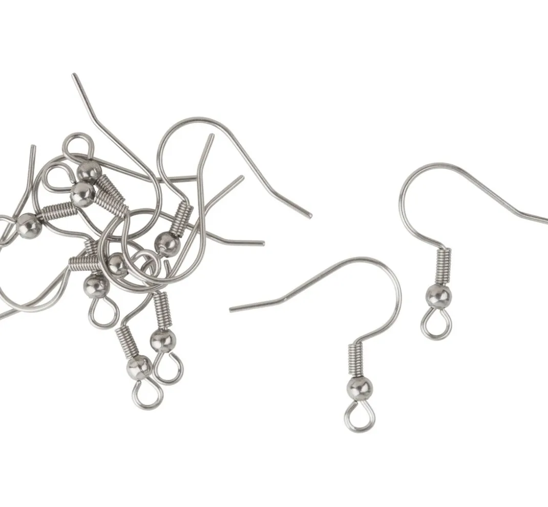 PRACHT Ohrschmuck>Ohrhaken, Edelstahl, 10 Stück