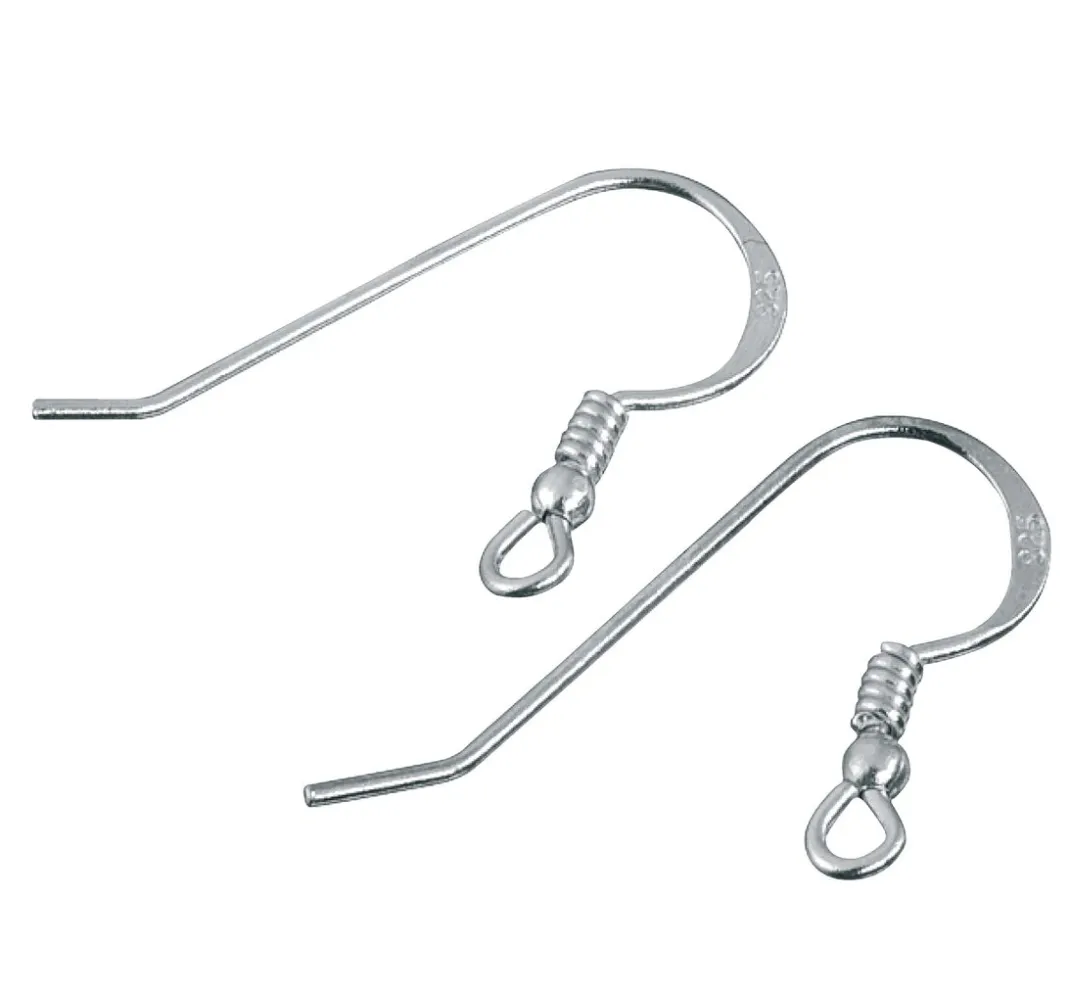 PRACHT Ohrschmuck>Ohrhaken mit Feder, 925er Sterling-Silber