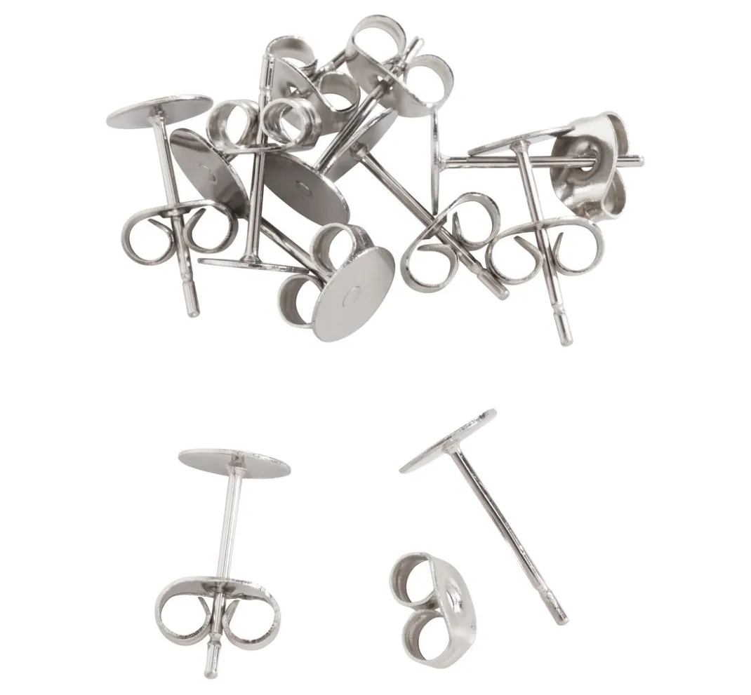 PRACHT Ohrschmuck>Ohrstecker Edelstahl, 6 mm Platte