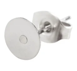 PRACHT Ohrschmuck>Ohrstecker Edelstahl, 6 mm Platte