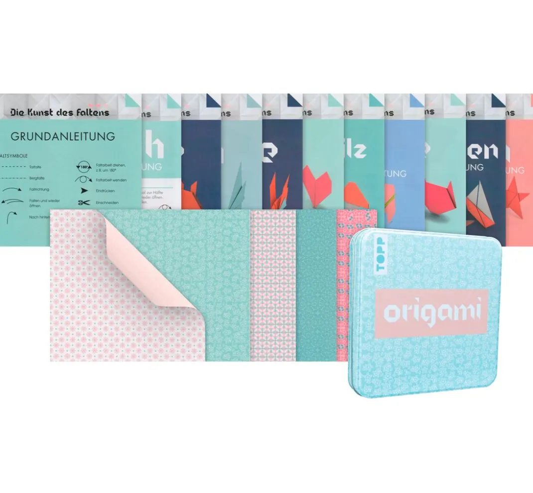 Topp Origami & Papier Falten|Falt- & Origamipapier>Origami Faltblätter "Floral" mit Designdose