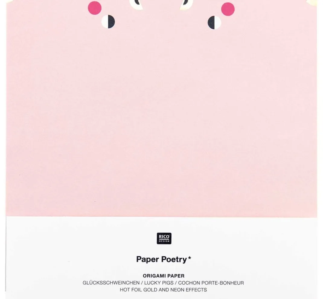 Rico Design Origami & Papier Falten|Papier-Bastelsets>Origami "Glücksschweinchen"
