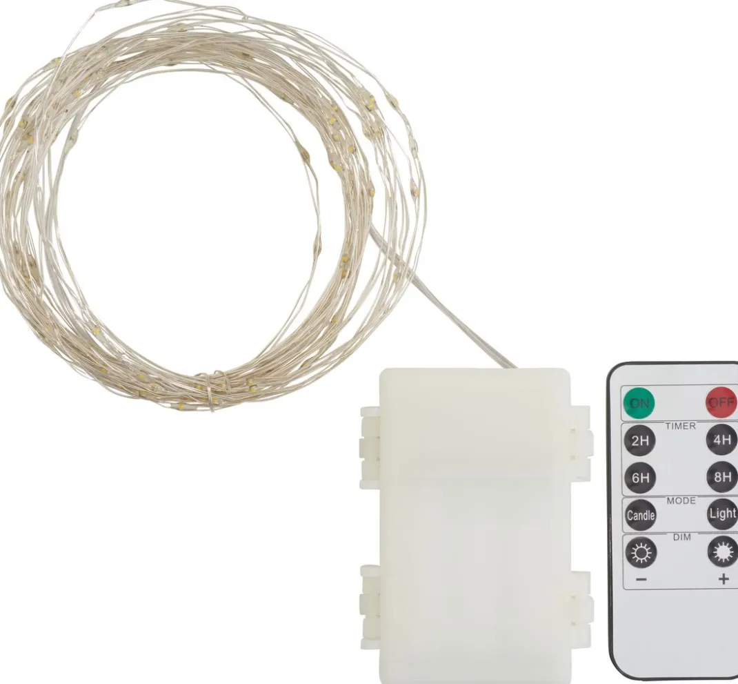 ohne Marke Lichterketten>Outdoor Micro-LED-Lichterkette, mit Fernbedienung, 100 LEDs